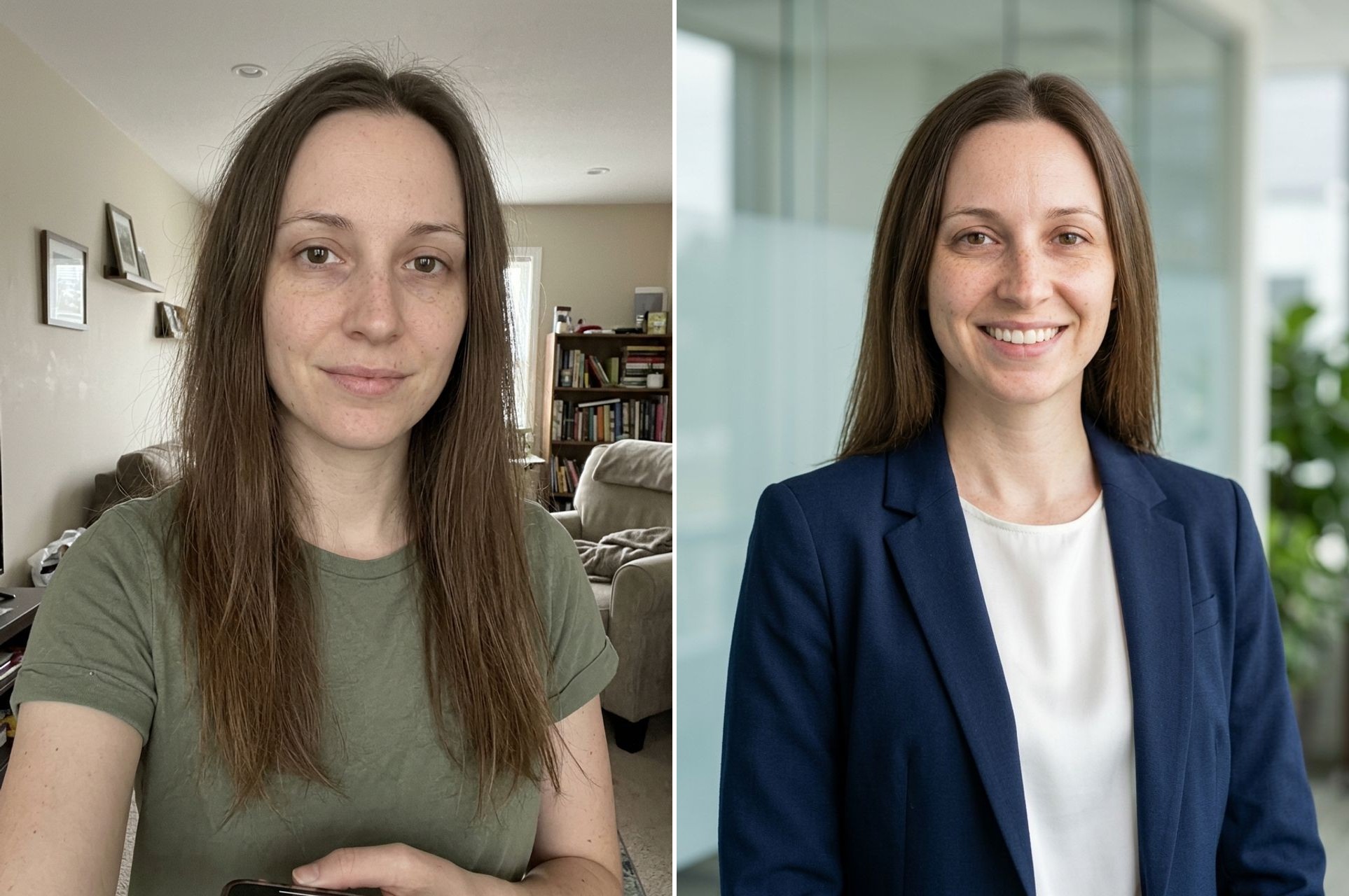 Antes e depois — foto corporativa